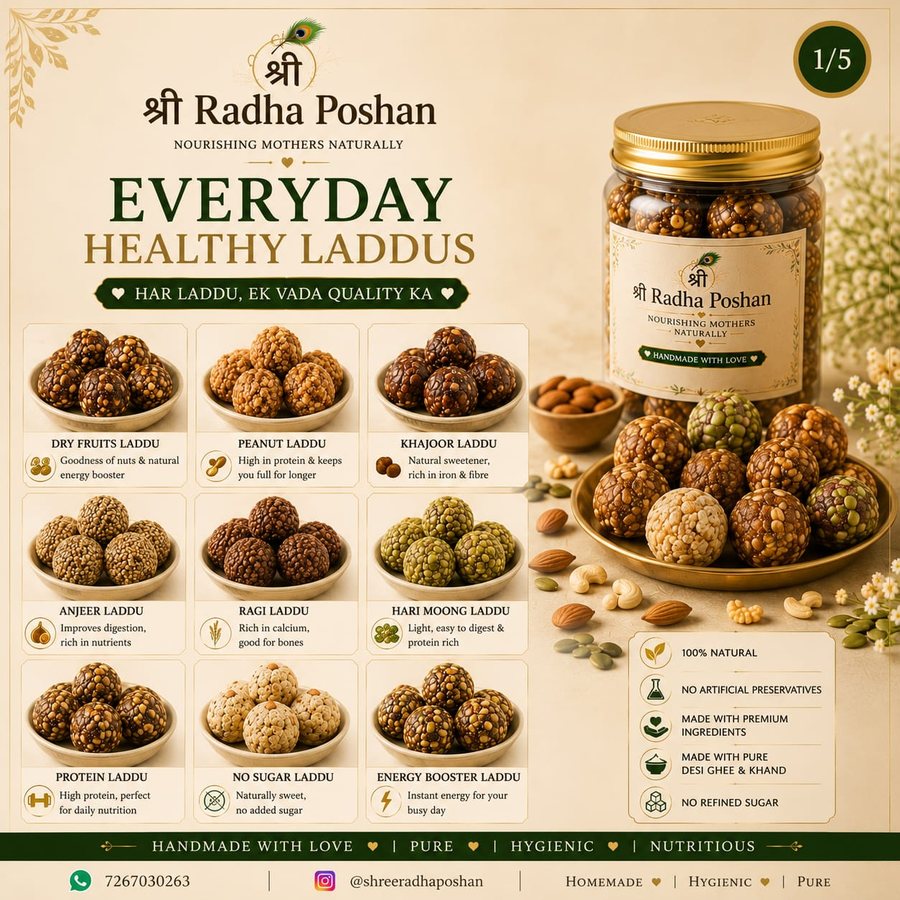 Everyday Healthy Laddus collection by Shree Radha Poshan